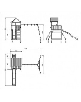 Parque infantil MASGAMES PAGODA XL con columpio