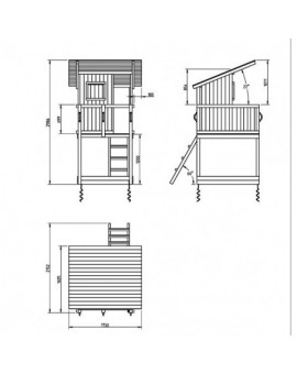 Parque infantil MASGAMES BEACH HUT L con columpio