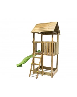 Parque infantil MASGAMES TIBIDABO L con techo madera con columpio