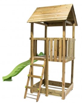 Parque infantil MASGAMES TIBIDABO L con techo madera con columpio