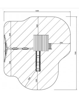 Parque infantil MASGAMES TIBIDABO L con techo madera con columpio