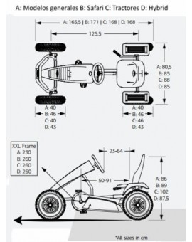 Kart de pedales BERG B.Super Blue BFR XXL