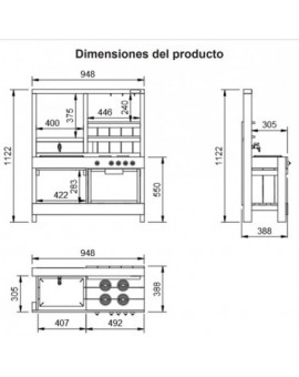 Cocinita infantil de exterior MASGAMES TASTY Horeca