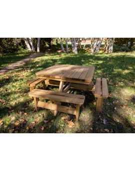 Mesa de picnic cuadrada MASGAMES BALTIC