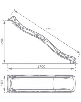 Rampa de tobogán MASGAMES L (altura 120 cm)