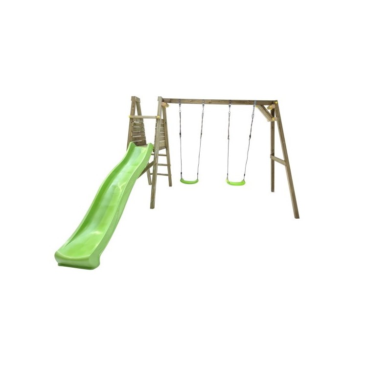 LIGNUM wooden swing slide set