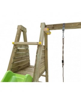 LIGNUM wooden swing slide set with baby seat
