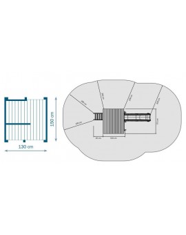 Parque infantil BEACH HUT L con columpio individual