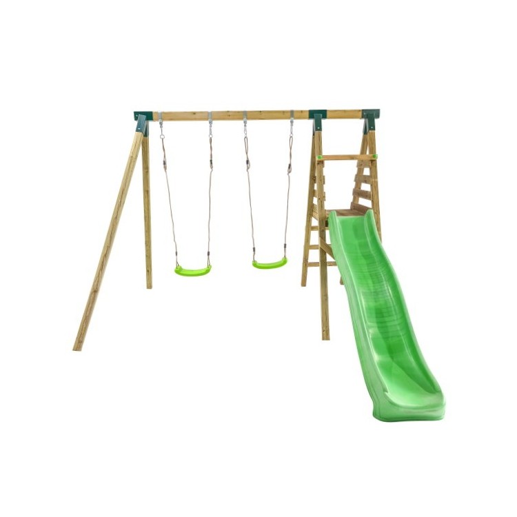MAUNA LOA square wooden swing slide set