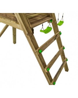 MAUNA LOA square wooden swing slide set