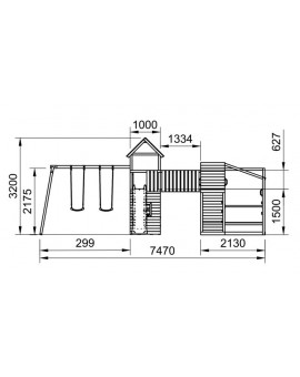 Parque infantil NIAGARA XL con columpio doble