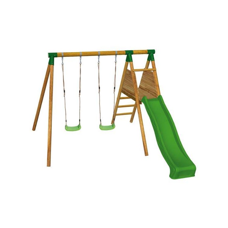 MAUNA LOA wooden swing slide set with baby seat