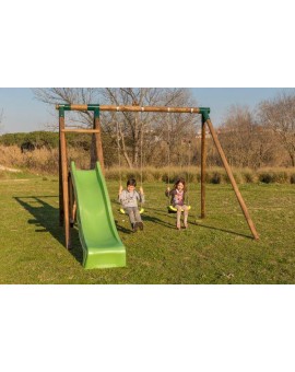 MAUNA LOA wooden swing slide set with baby seat