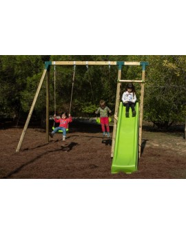 MAUNA LOA square wooden swing slide set