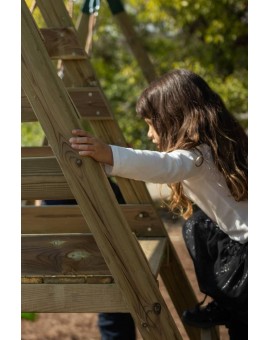 MAUNA LOA square wooden swing slide set