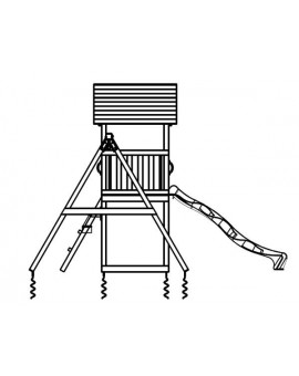 KIOSK Playground with double Swing