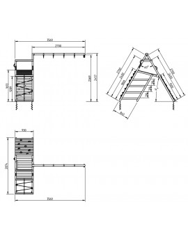 BELVEDERE XL Playground with double Swing