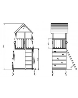 BELVEDERE XL Playground with double Swing