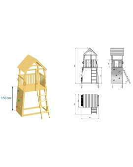 BELVEDERE XL Playground with double Swing