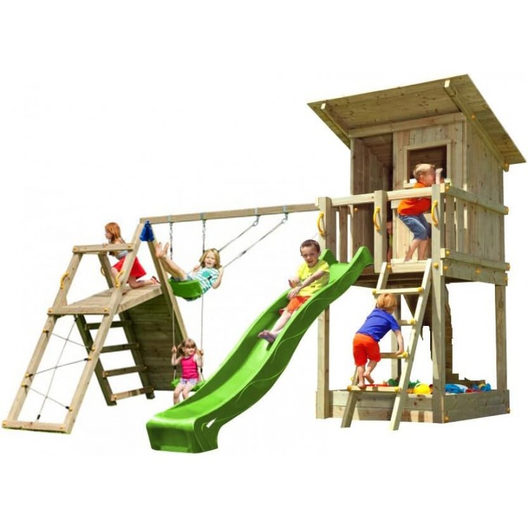 Parque infantil BEACH HUT L con columpio individual