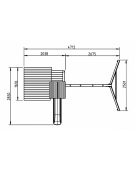 Aire de Jeux LOOK-OUT M avec double balançoire