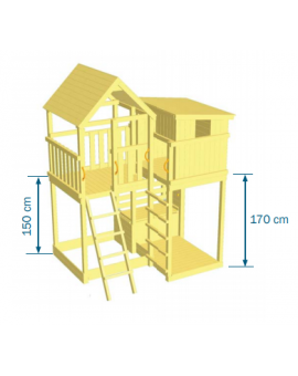 Aire de Jeux PALAZZO XL avec double balançoire