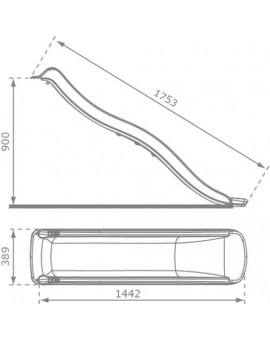 Rampe à glissière MASGAMES pour des hauteurs de 0,90 mts.