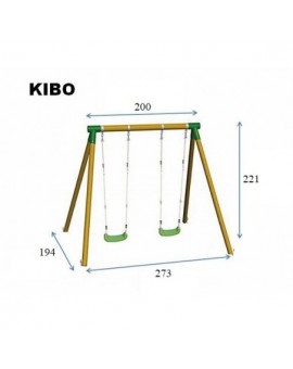 Balançoire double MASGAMES KIBO