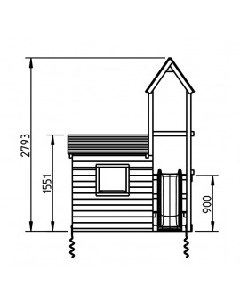 Parque infantil LOOK-OUT M con columpio individual