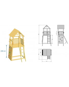 Parque infantil BELVEDERE XL con columpio individual