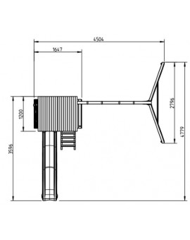 Parque infantil BELVEDERE XL con columpio individual