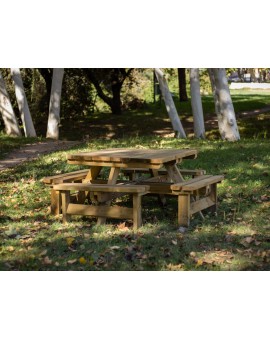 Mesa de picnic cuadrada MASGAMES BALTIC