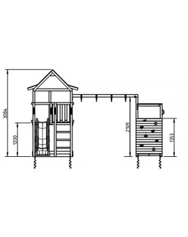 copy of Parque infantil PAGODA L con columpio individual