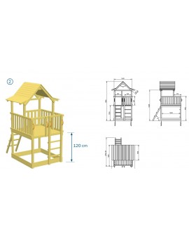 copy of Parque infantil PAGODA L con columpio individual