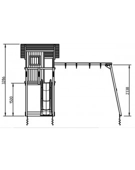 Aire de Jeux BEACH HUT XL avec Balançoir double