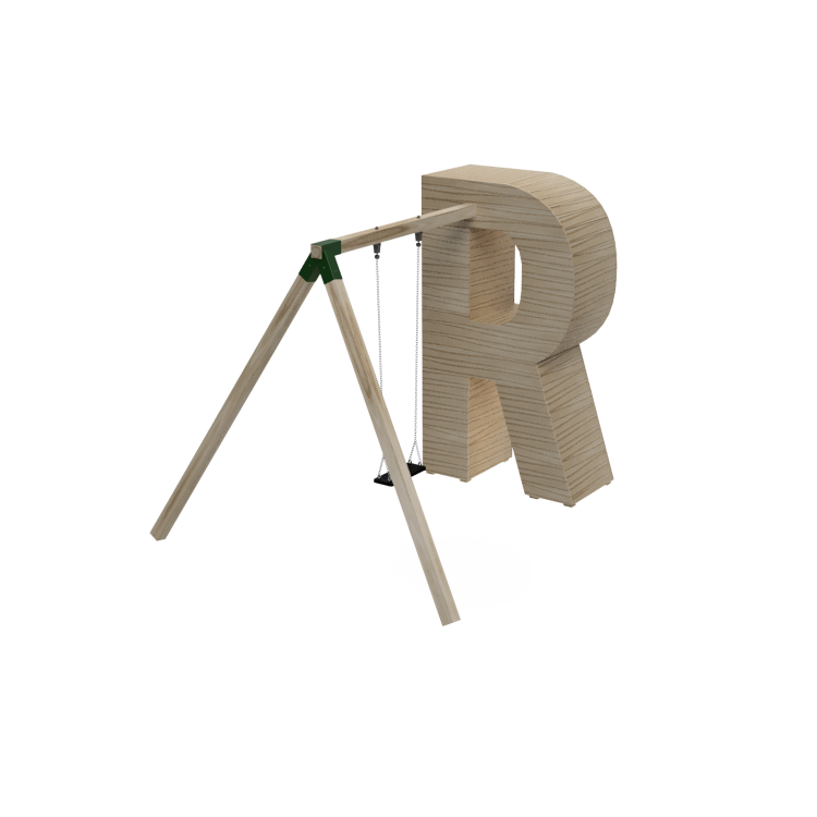 ALPHAPLAY Lettere giganti con scivolo o altalena