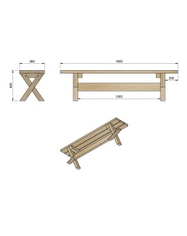 Mesa de picnic MASGAMES XERTA