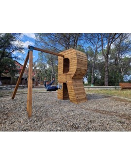 ALPHAPLAY Lettere giganti con scivolo o altalena