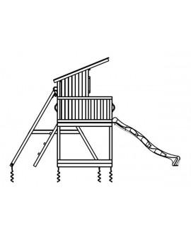 Parco di Gioco BEACH HUT con altalena doppia