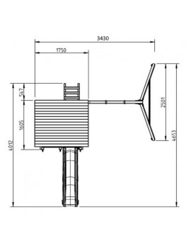 Parco di Gioco BEACH HUT con altalena doppia